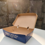 Lunch Box Kraft Printing Blok Warna (Biru Navy) - Desain Custom Logo