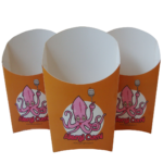 French Fries Box Large Custom Sablon - Kemasan Kentang Goreng / Snack (Anti Minyak)