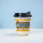 Cetak Cup Puding / Dessert Cup Custom Logo - Tutup Hitam Premium