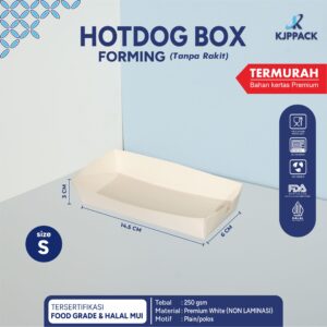 hotdog tray ivory small