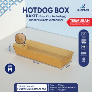hotdog tray kraft medium rakit