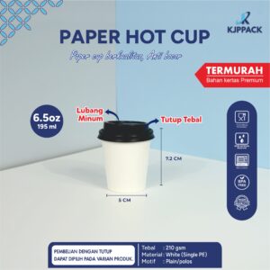 paper hot cup 6.5oz