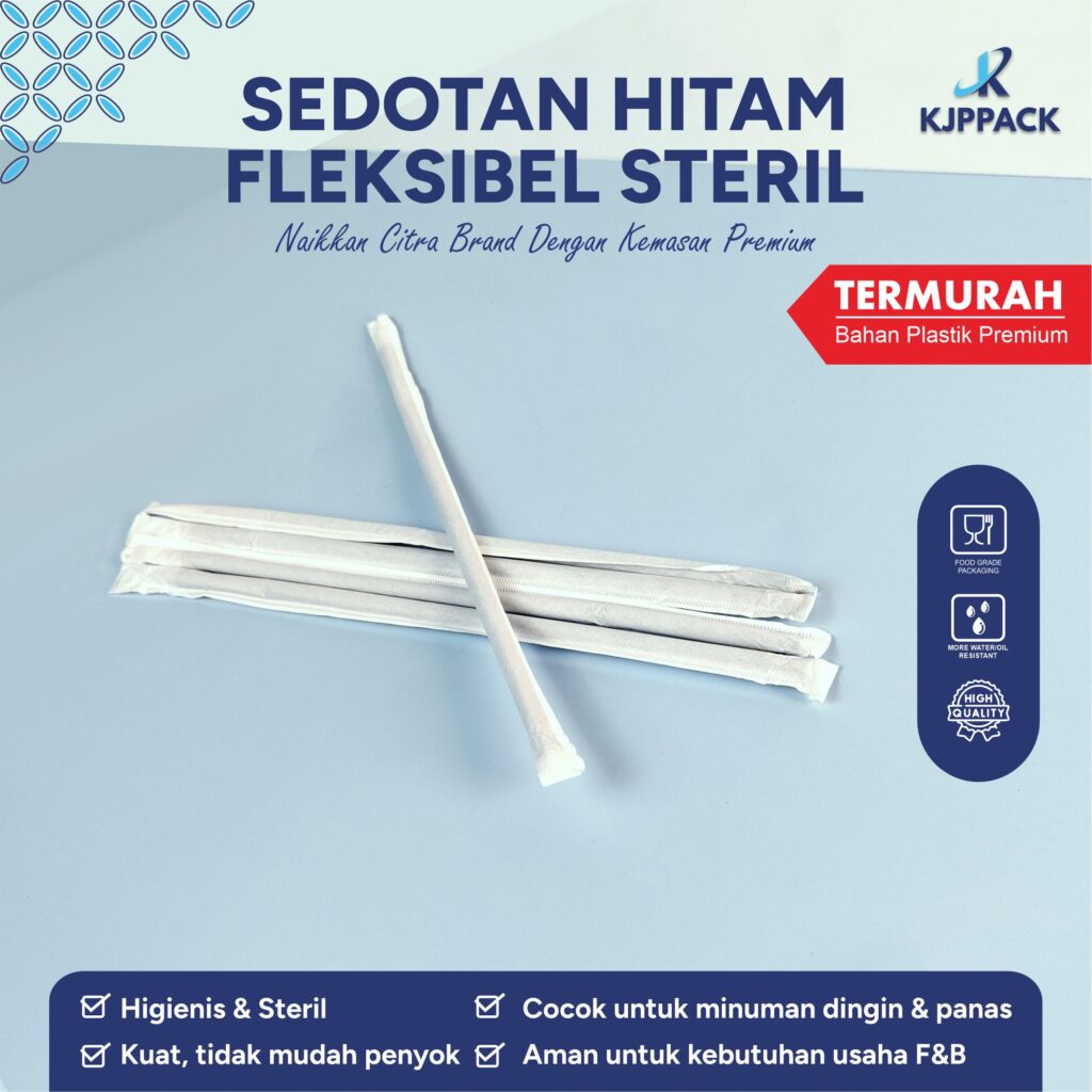 sedotan hitam fleksibel steril 1